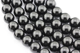 CRCBEADS - Black Onyx Smooth Round Beads 4mm 6mm 8mm 10mm 12mm 14-20mm 15.5" Strand: 8mm