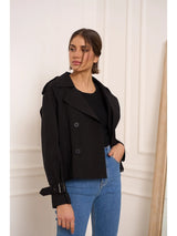 Eleanor Cropped Trench Coat - Cropped Jacket