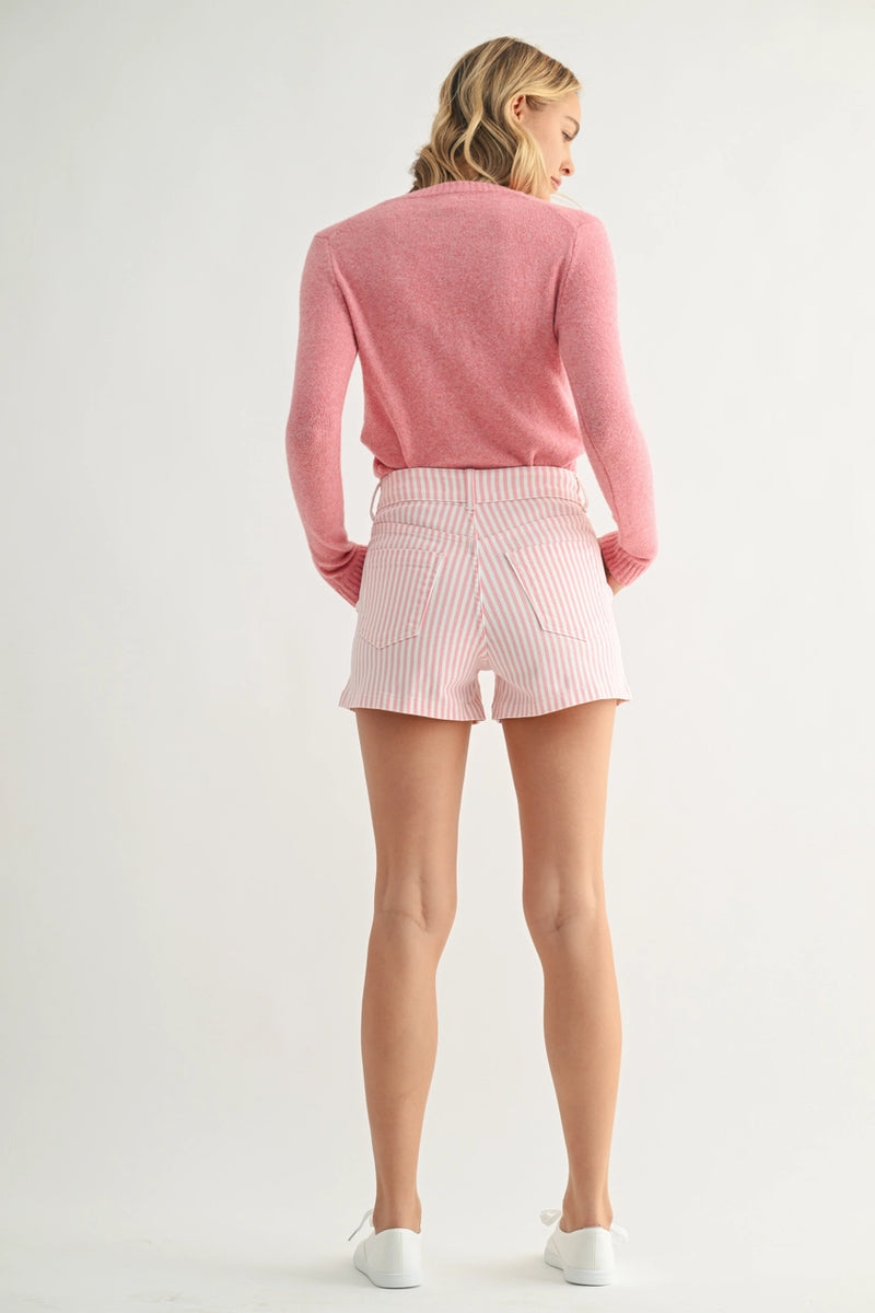 Pink Striped shorts