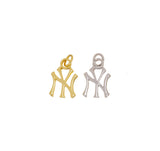 Jewel Pledge - Gold and Silver New York Monogram Charm CPG-CPS2372: Silver / 3pcs