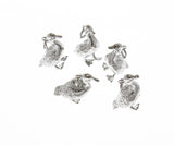 Jewel Pledge - 18k Gold/Silver 3D Baby Chick & Duckling Charm CPG-CPS2370: Silver / 5 pcs