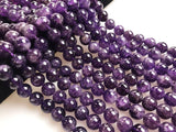 CRCBEADS - Natural Amethyst Smooth Round Beads 4mm 6mm 8mm 10mm 12mm Approx 15.5" Strand: 10mm