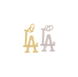 Jewel Pledge - Gold and Silver LA Monogram Charm CPG-CPS2368: Silver / 6pcs