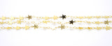 findings4uGem - Gold Filled Star Charm Bead Bulk Roll Chain By Foot, CH083: 3 Feet