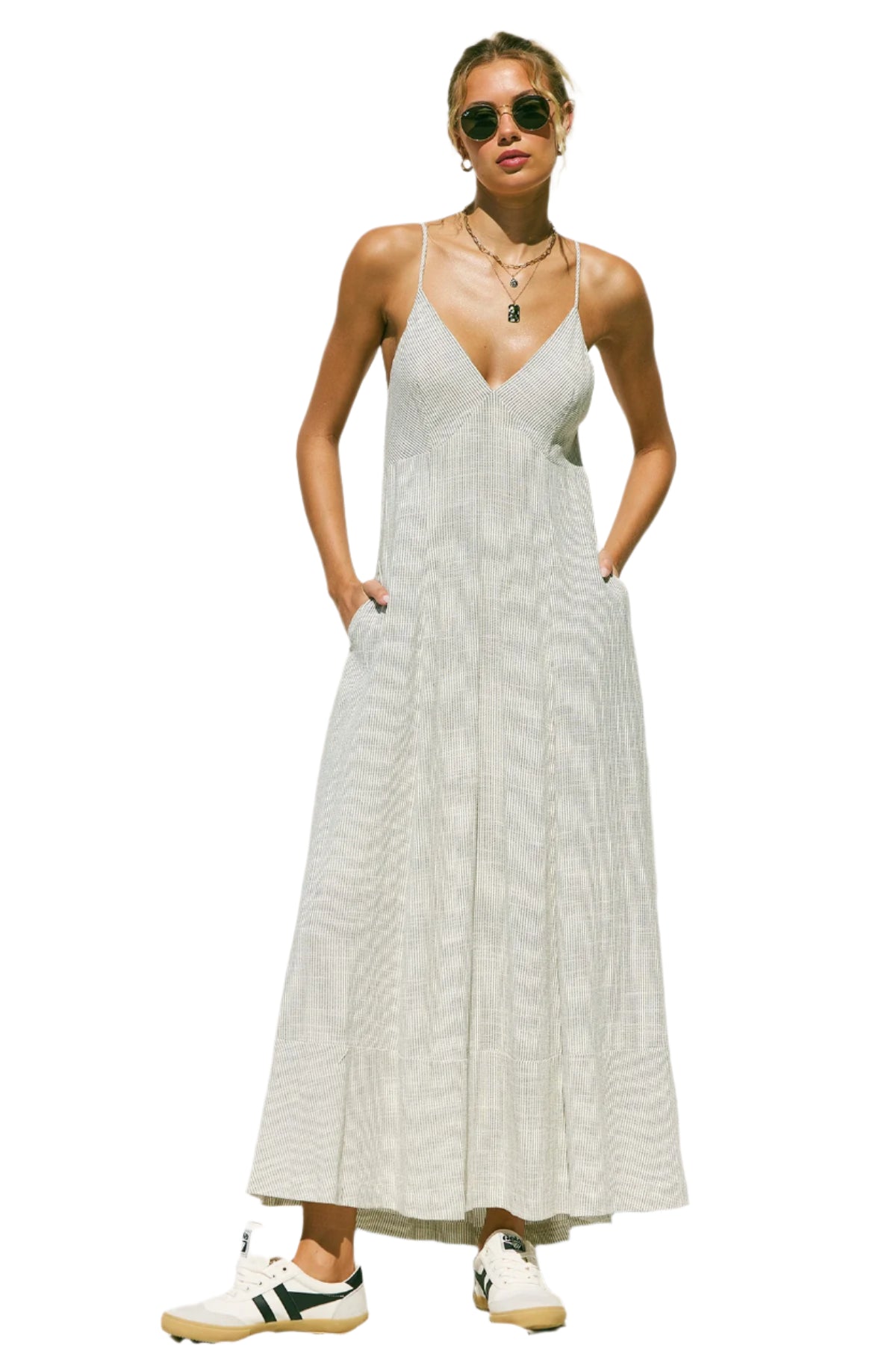 ワンピース White Linen Dress ilistore T24WDR06122G_WHI_DEFAULT_1_js.