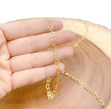 findings4uGem - Minimalist Gold Filled Chain Heart Charm by Foot, CH233: Gold Large (6x5mm) / 1 Yard (3 Feet)