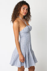 Gael Mini Linen Halter Dress