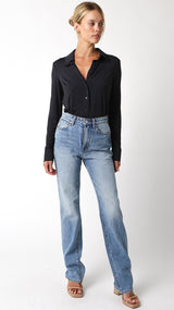 Light Weight Jersey Button Up - Bodysuit
