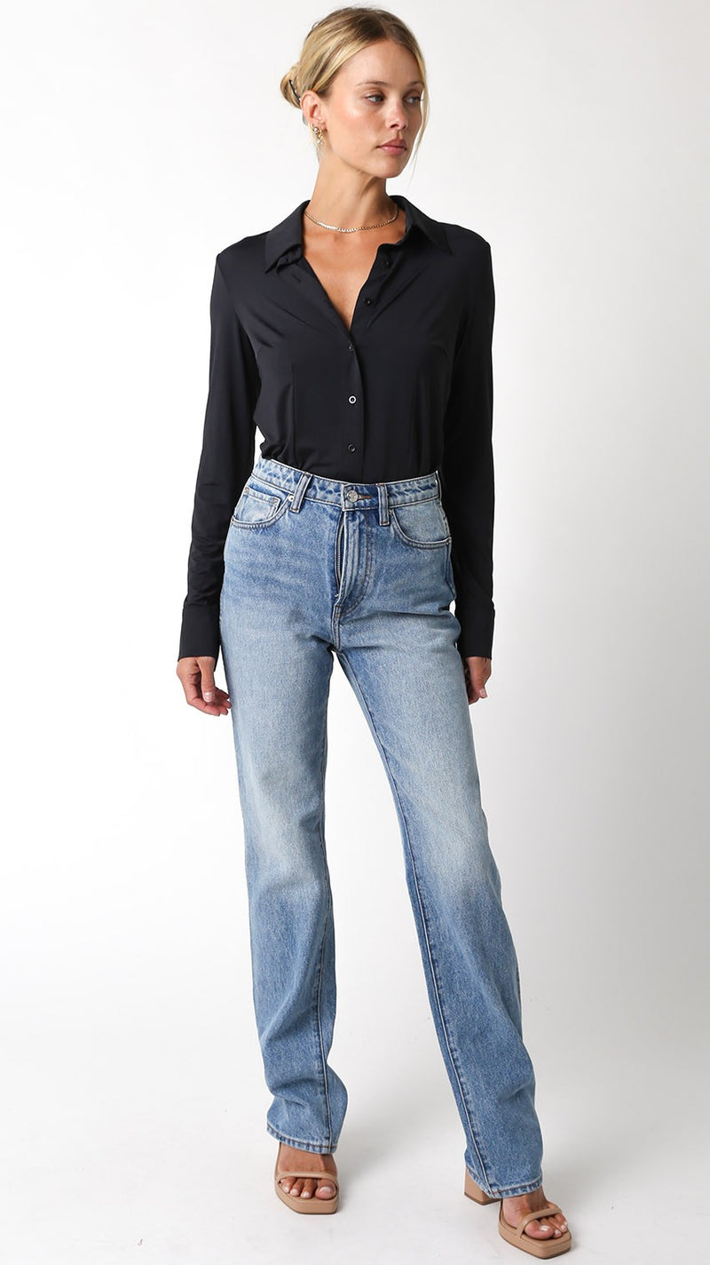 Light Weight Jersey Button Up - Bodysuit