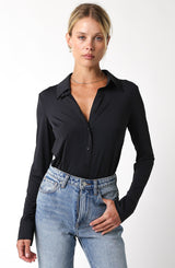 Light Weight Jersey Button Up - Bodysuit