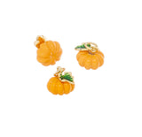 Jewel Pledge - Gold Pumpkin Halloween Charm For Jewelry Making ,CPG3259: 3pcs