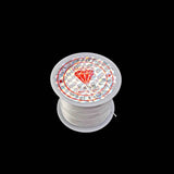 CRCBEADS - Strong & Stretchy Crystal String Elastic Thread Beading Cord Size 0.8mm: White