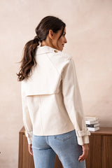 Eleanor Cropped Trench Coat - Cropped Jacket