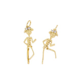 Jewel Pledge - Halloween Dancing CZ  Dia De Los Muertos Charm, CPG3298: 3pcs