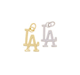 Jewel Pledge - Gold and Silver LA Monogram Charm CPG-CPS2368: Silver / 6pcs