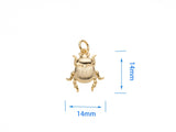 Jewel Pledge - Gold Beetle Charms Insect Pendant CPG2066: Gold / 1 pieces