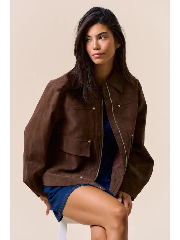 Palm Desert Jacket- Faux Suede Jacket