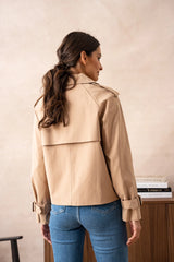 Eleanor Cropped Trench Coat - Cropped Jacket