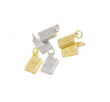 Jewel Pledge - Airplane Passport Charm Aviation Gift for TravelersCPG769: Gold / 5pcs