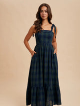 Highland Muse- Tartan Maxi Dress