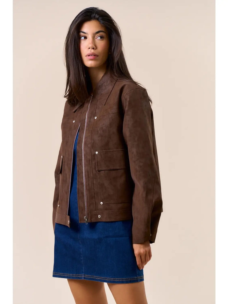 Palm Desert Jacket- Faux Suede Jacket