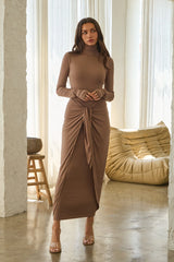 Wrap knot maxi dress