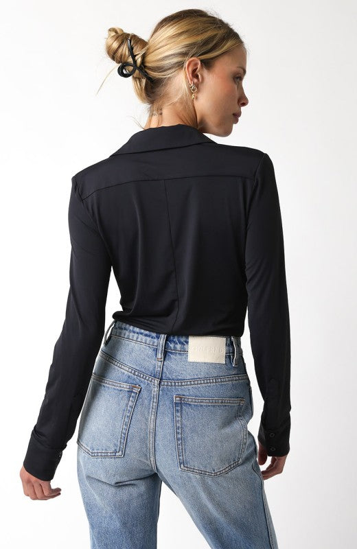 Light Weight Jersey Button Up - Bodysuit