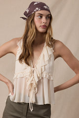 Ruffle Me Away Tank