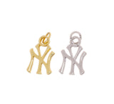 Jewel Pledge - Gold and Silver New York Monogram Charm CPG-CPS2372: Silver / 3pcs
