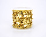findings4uGem - Gold Filled Star Charm Bead Bulk Roll Chain By Foot, CH083: 3 Feet
