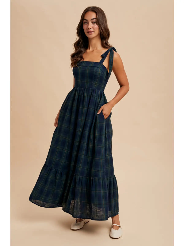Highland Muse- Tartan Maxi Dress