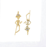 Jewel Pledge - Halloween Dancing CZ  Dia De Los Muertos Charm, CPG3298: 3pcs
