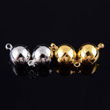 CRCBEADS - Silver/Gold Plated Strong Magnetic Clasps Round Size 6mm 8mm 10mm 12mm: Silver / 12mm