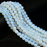CRCBEADS - Opalite Faceted Round Beads 4mm 6mm 8mm 10mm 12mm 15.5" Strand: 8mm