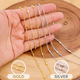 findings4uGem - Gold Filled Barrel Satellite Chain for DIY Jewelry, CH306: Gold / 3FT(1 Yard)