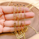 findings4uGem - Gold Filled Paperclip Link Chain by Foot, bulk Chain CH108 : 3 Feet / XS