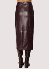 Dante Faux Leather Midi Skirt