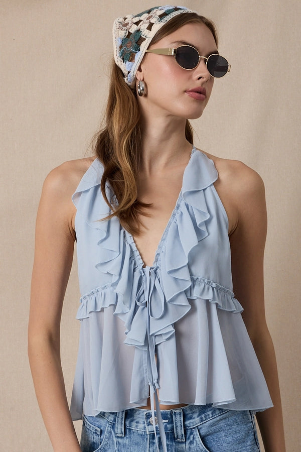 Ruffle Me Away Tank