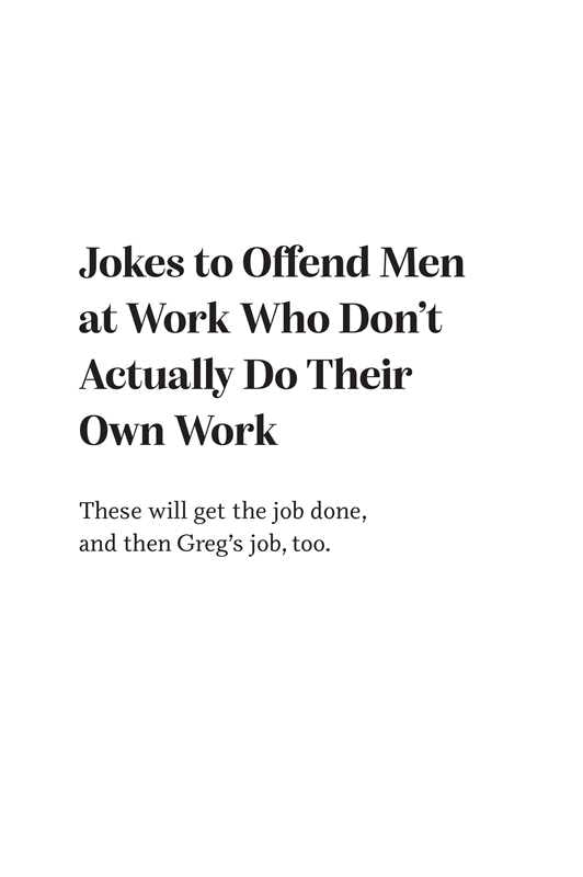 Joles to Offend Men - A Womens World