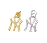 Jewel Pledge - Gold and Silver New York Monogram Charm CPG-CPS2372: Silver / 3pcs
