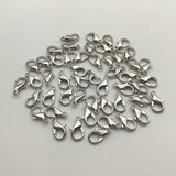 CRCBEADS - 50pc Silver Plated Lobster Claw Clasp Size 8x14mm Sold per Bag