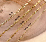 findings4uGem - Gold Filled Paperclip Link Chain by Foot, bulk Chain CH108 : 3 Feet / XS