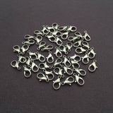 CRCBEADS - 50pc Silver Plated Lobster Claw Clasp Size 8x14mm Sold per Bag