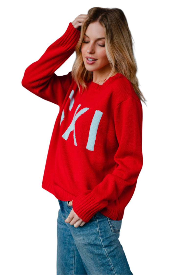 Ski Sweater Red