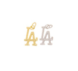 Jewel Pledge - Gold and Silver LA Monogram Charm CPG-CPS2368: Silver / 6pcs